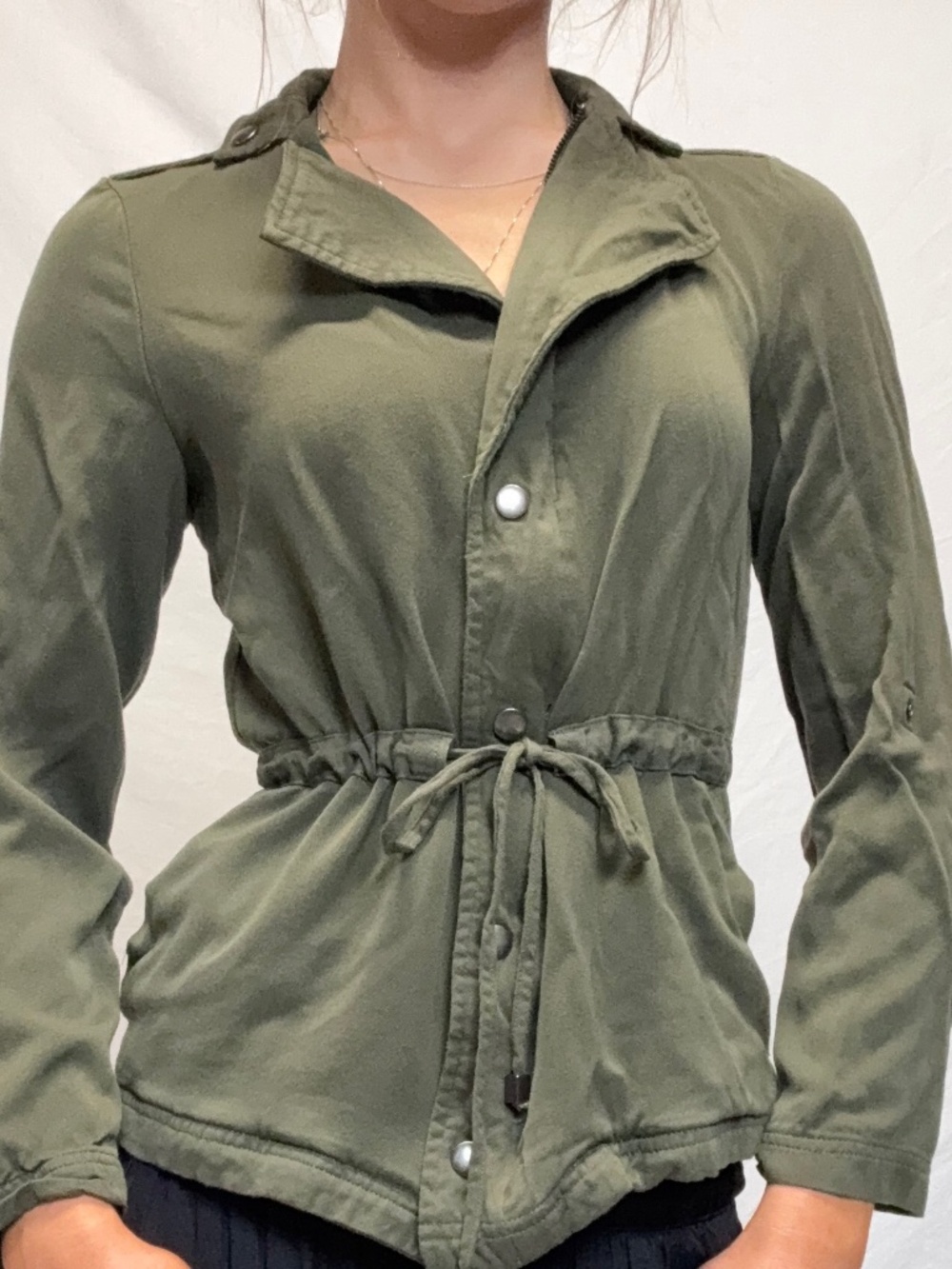 Green mossino cargo jacket